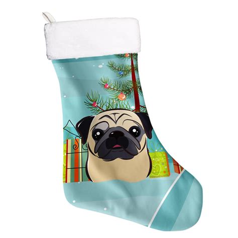 Christmas Tree and Fawn Pug Christmas Stocking - Walmart.com - Walmart.com