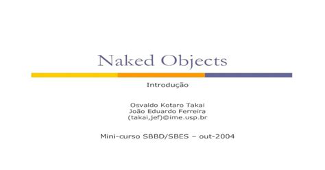 Naked Objects Ime Usp Brjef Noslides Pdf O Que Preciso Baixar