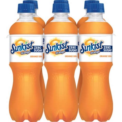 Sunkist® Orange Zero Sugar Soda Bottles 6 Pk 16 9 Fl Oz King Soopers