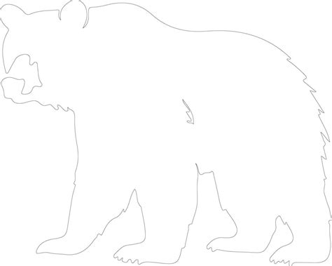 black bear outline silhouette 38488247 Vector Art at Vecteezy