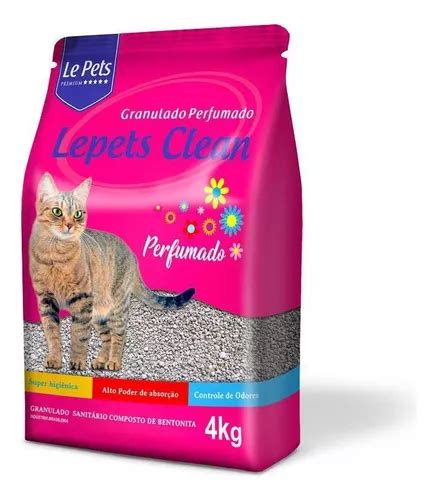 Arena Higiénica Granulada Sanitaria para Gatos Perfumada Le Pets x 4kg