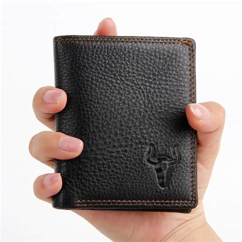 Billetera Vertical Clásica Trifold Slim 100 Cuero Mr Store