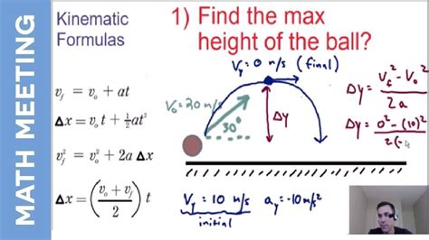 Kinematics Equations For Projectile Motion