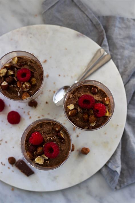 Chocolade Hazelnoot Mousse Met Framboos Feelgoodbyfood