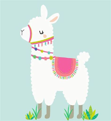 A White Llama With A Pink Blanket On It S Back