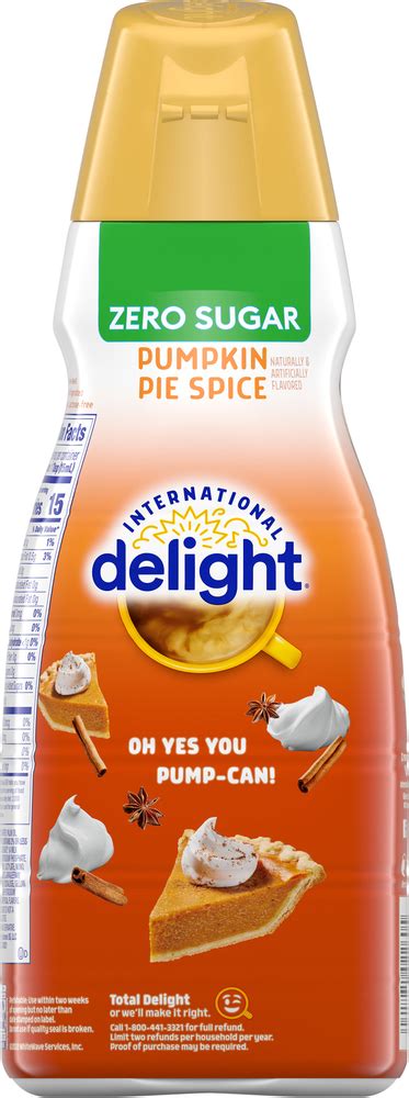 International Delight Coffee Creamer Zero Sugar Pumpkin Pie Spice