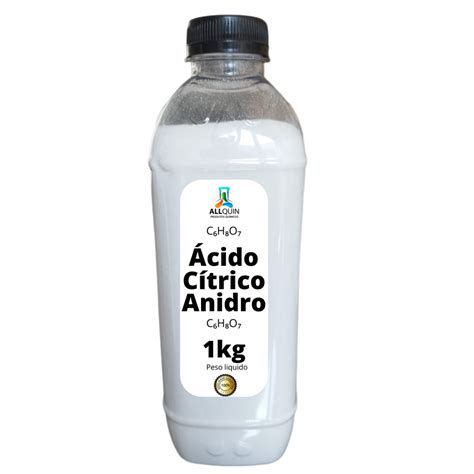 Ácido Cítrico Anidro 1kg 100 Puro Alimentício Garrafa em Promoção na