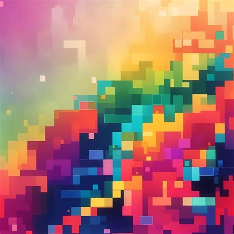 Premium Photo Colorful Abstract Pixel Art