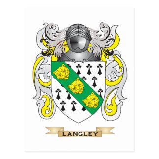 Langley Coat Of Arms Postcards & Postcard Template Designs