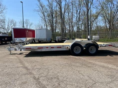 New 83 X 16 Aluminum Car Hauler Flatbed Trailer Waterford Michigan