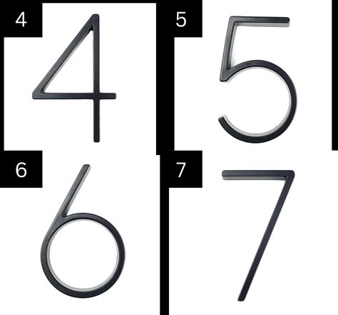 Black Floating House Numbers Floating Address Sign Door Numbers Address Plaque Modern House