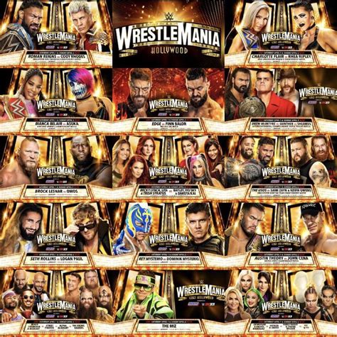 Updated Wrestlemania 39 Card R Wwe