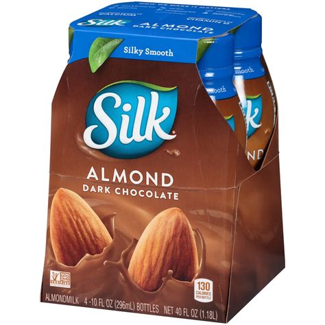 Silk Almond Dark Chocolate Milk 4 ct; 10 fl oz | Shipt