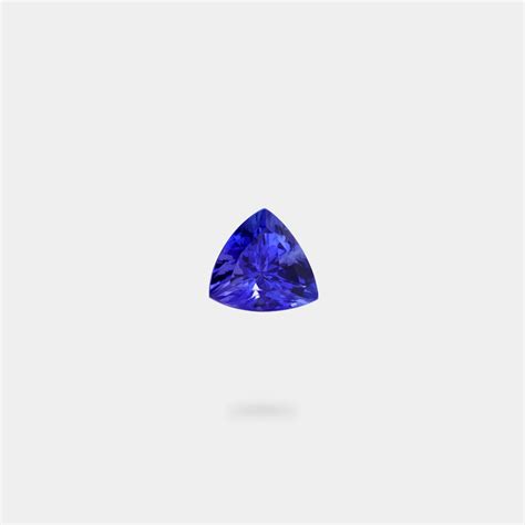 Carats Trilliant Shaped Tanzanite Intense Vb Blue Polished Stone