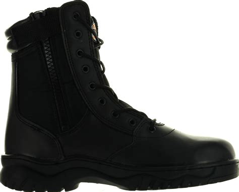 Mens Bl Tactical Boots Black Side Zipper Combat Military Swat