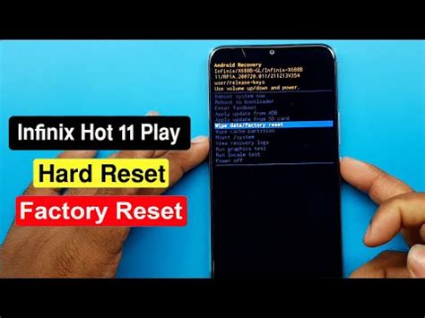 Infinix Hot 11 Play Hard Reset Infinix Hot 11 Play X688B Factory Reset Pattren Unlock
