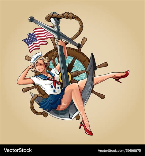 Pin Up Sailor Wallpaper