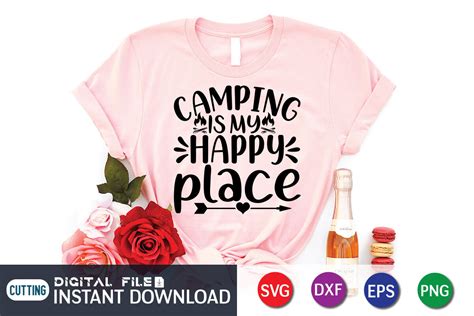 Camping Is My Happy Place Svg By Funnysvgcrafts Thehungryjpeg