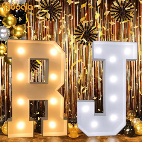 Pooqla 3FT Marquee Light Up Letters Cool White And Warm White LED