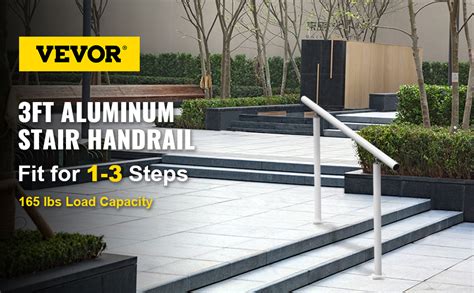 Vevor Outdoor Stair Railing Kit Ft Handrails Steps Adjustable