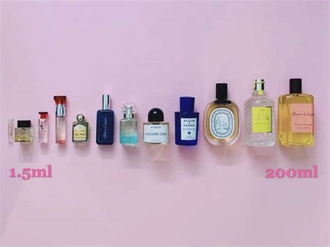 Perfume Sizes Chart Pe