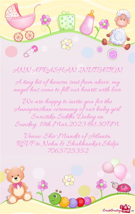 We Are Happy To Invite You For The Annaprashan Ceremony Of Our Baby