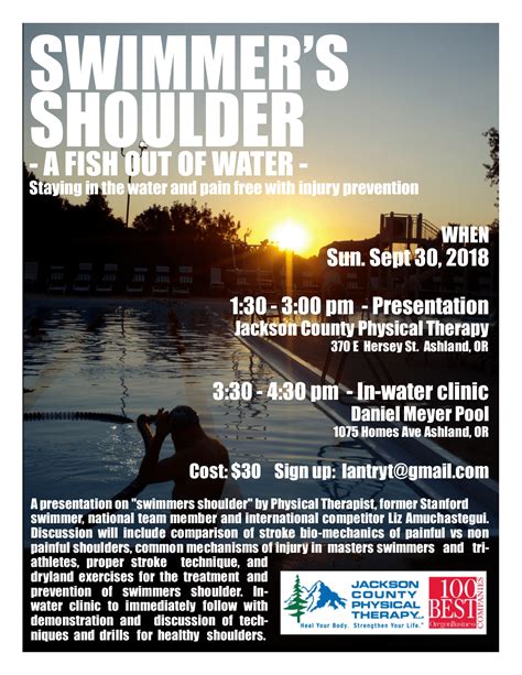 Swimmer's Shoulder and Injury Prevention event - Jackson County