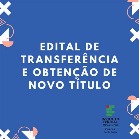 Transfer Ncia E Obten O De Novo T Tulo Instituto Federal De