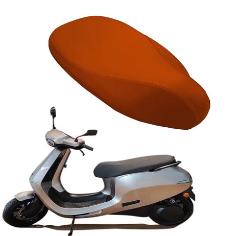 TANU Ola Electric S1 And S1 Pro Pu Leather Seat Cover Tan Color Motor