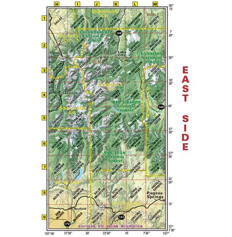 Southwest Colorado Trails Recreation Topo Map Latitude 40° Maps