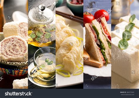 Cuisine Different Countries Western Eastern Dishes Stock Photo