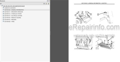 New Holland 638 648 658 678 688 Repair Manual Round Baler 87012726