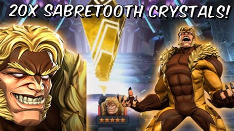 20x 5 Star Sabretooth Grandmaster Featured Crystal Opening Marvel Contest Of Champions Youtube