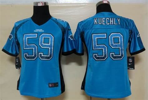 Women 2013 NEW Nike Carolina Panthers 59 Kuechly Drift Fashion Blue Elite Jerseys