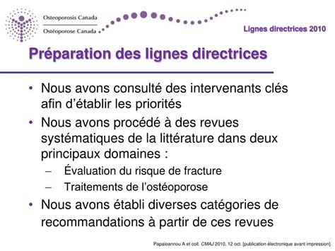 PPT Lignes Directrices De Pratique Clinique 2010 Pour Le Diagnostic