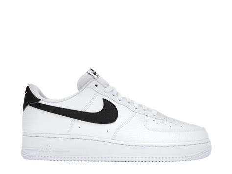 Nike Air Force 1 Low 07 White Black Pebbled Leather