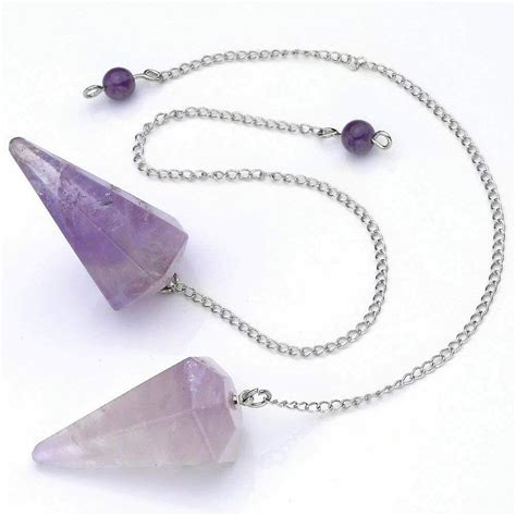 PIERRE VENDUE SEULE Amethyst Pendule De Divination En Forme Oeil De