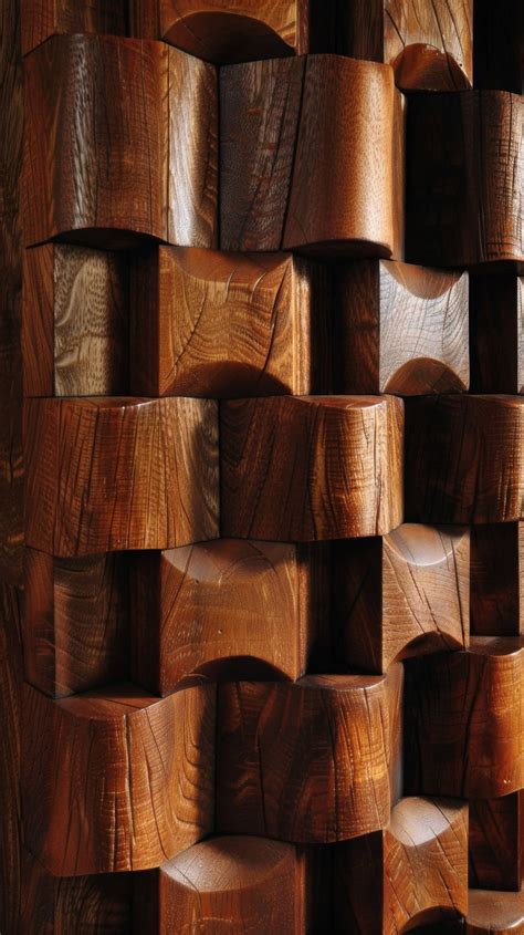 Wooden Blocks Texture D Wall Panel Geometric Wood Surface Wood Cube