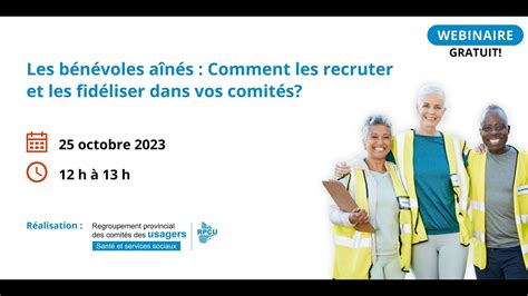 Webinaire Comment Recruter Et Fid Liser Des B N Voles A N S Pour Vos