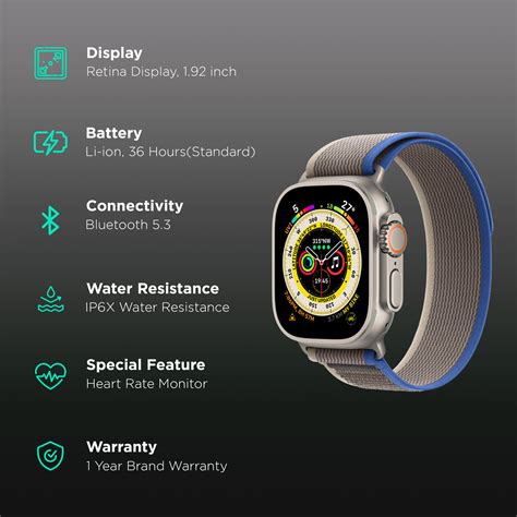 Buy Apple Watch Ultra GPS Cellular With Blue Gray Trail Loop 49mm