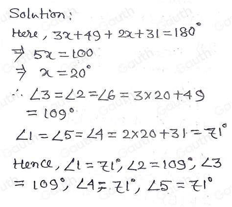 Solved In The Figure A Il B And T Is A Transversal Find The Measures