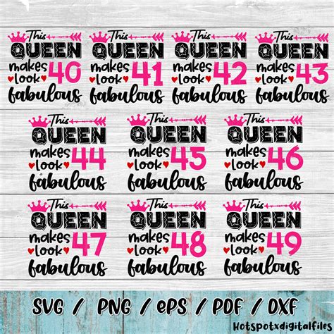 This Queen Is Fabulous Birthday Svg Bundle Etsy Fabulous Birthday