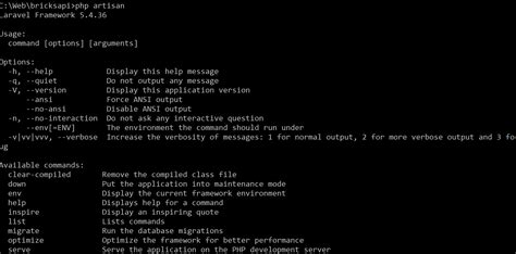 PHP Artisan Commands List With Explanation