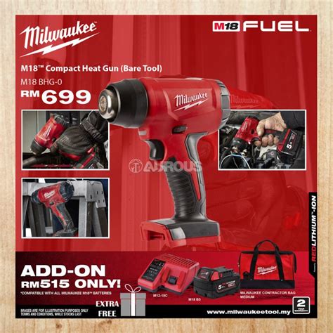 Milwaukee M Compact Heat Gun M Bhg Bare Tool Aurous Hardware