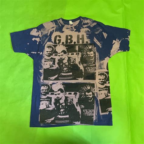 Vintage Gbh T Shirt 80s Allover Print Otis And Biscuits Single Stitch Charged Punk Ebay