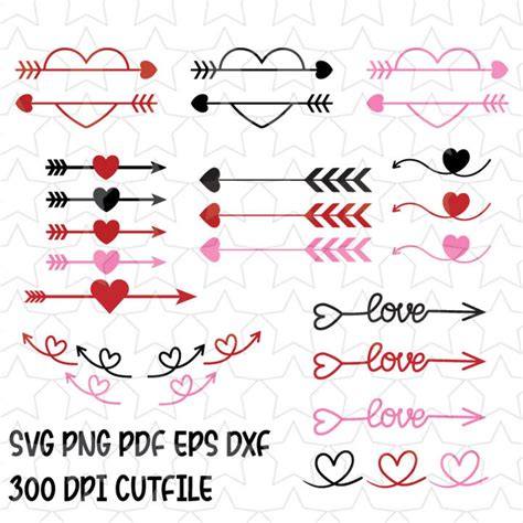 Cupids Arrow Svg Cut File Love Arrow Svg Valentine Love Arrow Svg