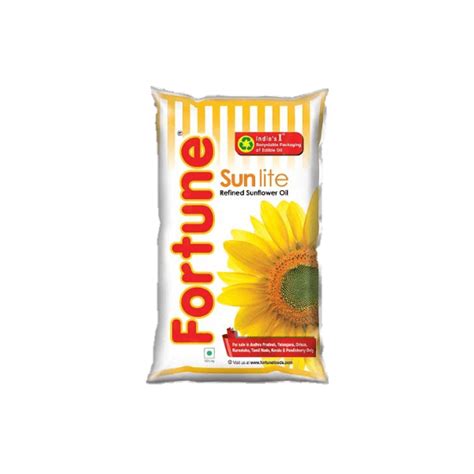 Fortune SunLite Refined Sunflower Oil 1Ltr Pouch N S STORES