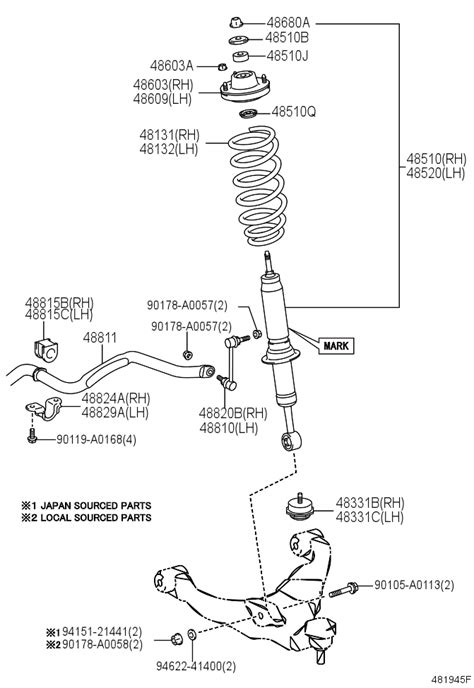 Coil Spring Front 48131 AD241 Autoparts Toyota