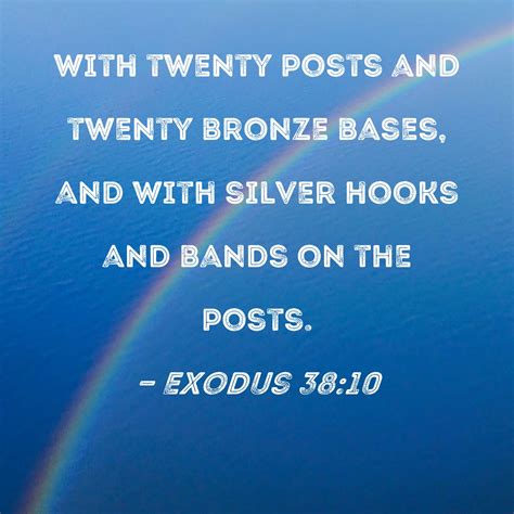 Exodus 38 10 With Twenty Posts And Twenty Bronze Bases And With Silver