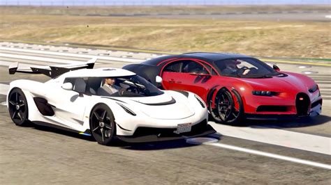 Koenigsegg Jesko Vs Bugatti Chiron Sport Drag Race Youtube